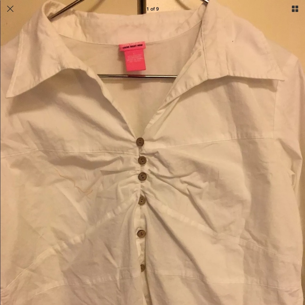 DU JOUR WHITE LONG SLEEVE SHIRT